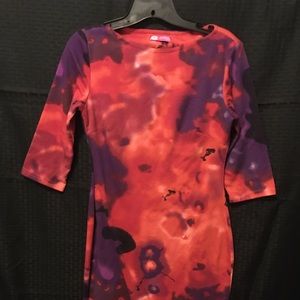 Goddess London midi purple/orange dress